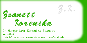 zsanett korenika business card